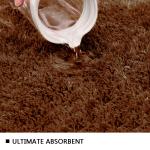 Orange Color Shaggy Washable Rubber Backed Bath Mat