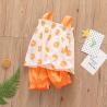 Buy cheap Girl Cotton 39in Green Short Sleeve Shirts Short Pant Suit Childrens from wholesalers