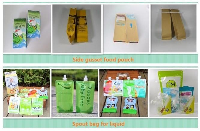 Custom Food Popcorn Potato Chips 3 side seal flat pouch pouch for Snack