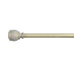 0.6MM Thick Grooved Pipe Curtain Rods With Aluminum Carved Holder Resin Curtain