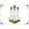 Buy cheap 18 Inches Tall Beaker Bong 10 Tree Perc Heady Rasta Color Glass Smoking Water Pipe from wholesalers