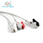 3 Lead Clip Lead Wires ECG Medical TPU Patient Cable For ECG Machine