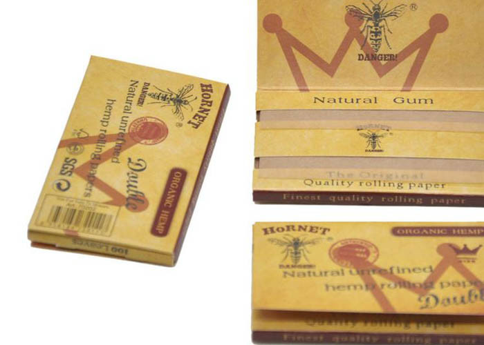 Natural Unrefined Hemp Rolling Paper / Hemp Fiber Paper 100 Piece Per Booklet
