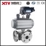 Three-Way Stainless Steel High Platform Flanged Ball Valve for Versatile