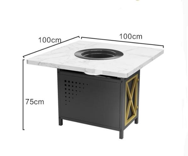 Buy cheap Factory price electric mini marble tabletop restaurant hot pot table from wholesalers
