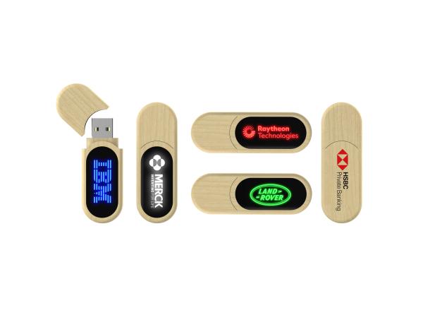 Buy cheap LED Light Wooden USB Flash Drive Fast Speed When Usb Reading At Computer Will Shiny from wholesalers