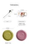 Customized Logo Flower Design Ceramic Tea Cup And Saucer Set For Restaurant For