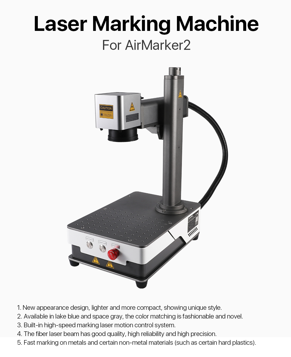 20W Portable Fiber Laser Marking Machine With Rotary Complimentary Worktable Rotating Head and Fixture Water Cooling 's