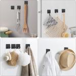 No Drilling Wall Mounted Stainless Steel Sticky Hangers Wall Hooks Adhesive