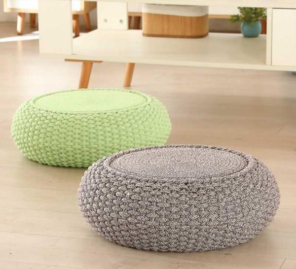 Buy cheap Natural Straw Household Storage Stool Grass Woven Ottoman Box Eco-Friendly Hand-Woven Grass Rattan Stools Seat Pad from wholesalers