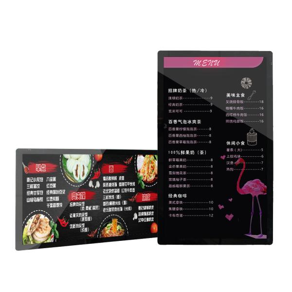 Buy cheap Horizontal Vertical 450nits Wall Mount LCD Menu Board For Restaurant from wholesalers