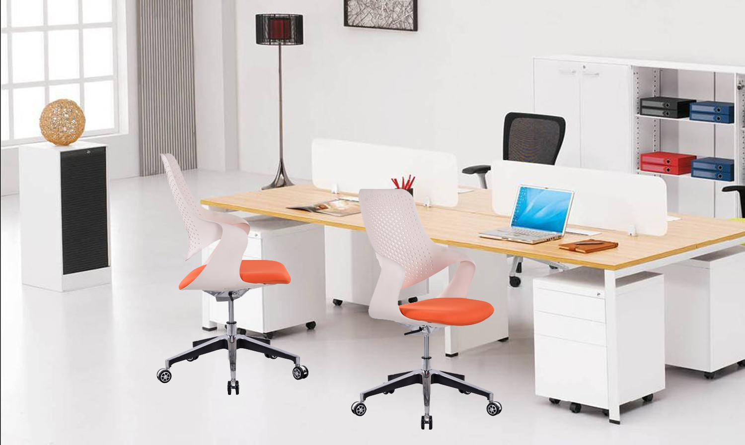 Adjustable Modern Plastic Office Chair for Computer Desk Luxury Cadeira de escritorio