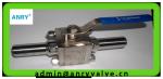 NPT BSP Welding BW Ball Valve Three Pieces Forged Steel F304 F316 Female