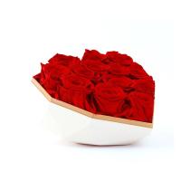Buy cheap Newest Design Eternal Flower Gift Valentine Heart Box Preserved Rose Wedding product
