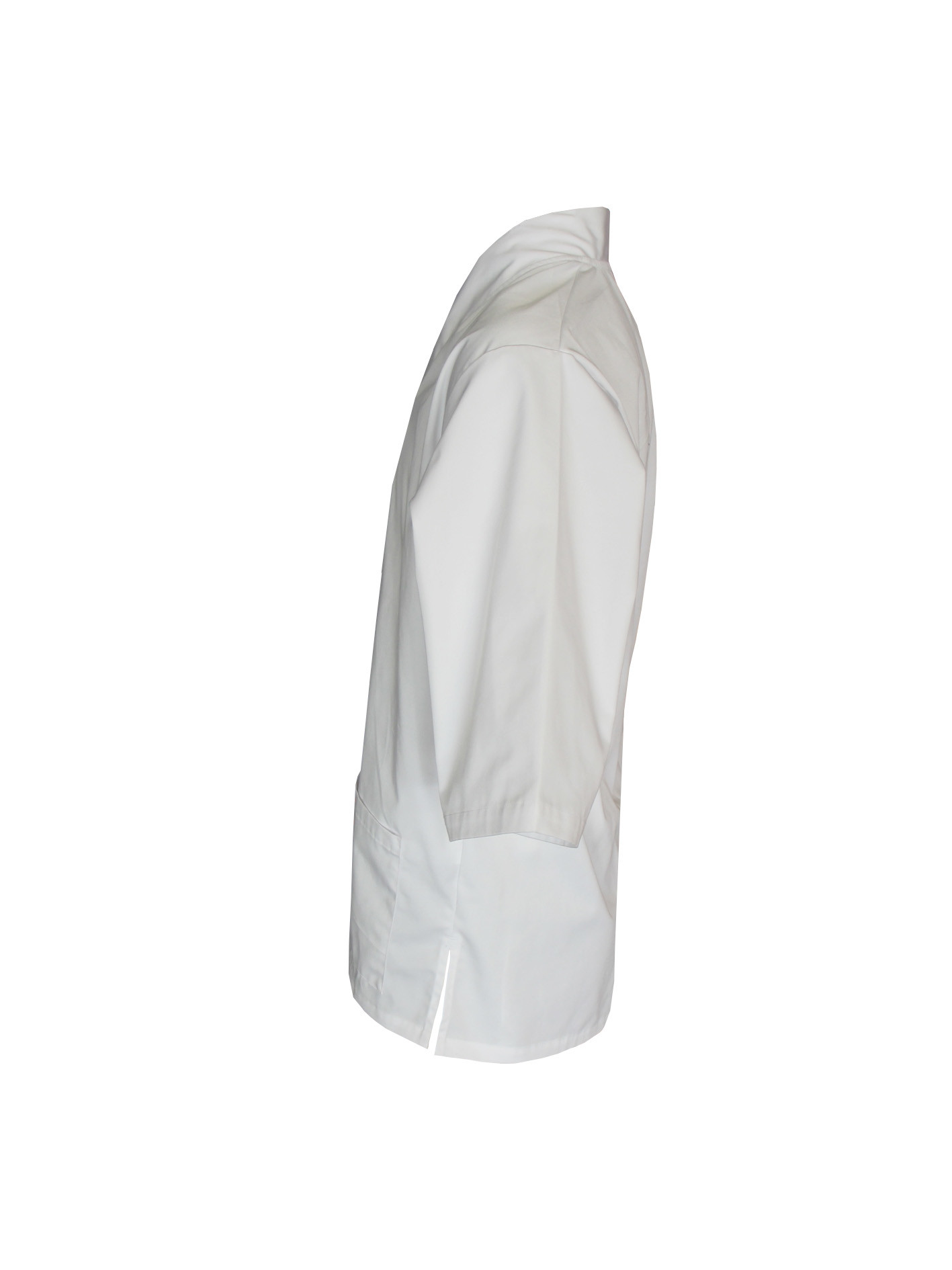 195GSM Three Quarter Sleeve Shirts White Japanese Style Wrinkle Free With Ties