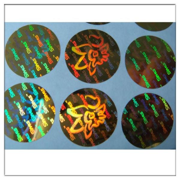 Buy cheap Golden color hologram 3d hologram security sticker label ,Rainbow Hologram Sticker Holographic Self Adhesive Label from wholesalers