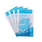 Aluminum foil clear window bag face mask packaging pouch with zipper