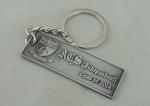Antique Silver Plating ACS Promotional Keychain Zinc Alloy Die Casting 2.0 mm