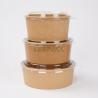 Buy cheap Custom LOGO Printing kraft paper bowl 500ml 1000ml 1300ml take-away food container for salad noodles snacks with lids from wholesalers