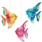 Small fresh element color paper sculpture, small goldfish pattern, paper flowers