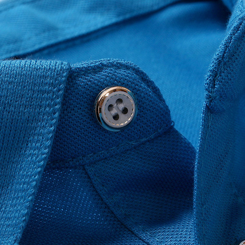 Pure Color Simple Breathable Business Casual Polo Short Sleeve 90% Polyester T Shirts