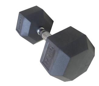 Buy cheap 2.5kg - 50kgs Gym Workout Dumbbells , Black Color Rubber Hexagon Dumbbells from wholesalers