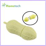 Peanut Shell PVC Plastic Customized USB Flash Drive 4GB 8GB 4.3x1.3cm