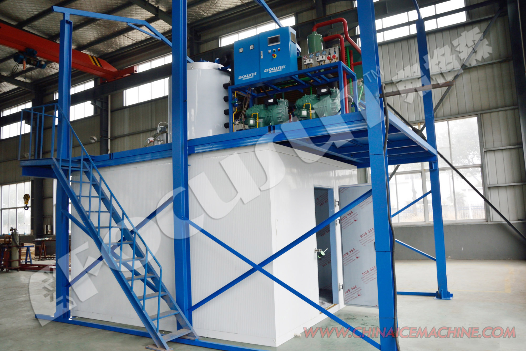 80KW Industrial Ice Machines for Chicken Production Enhance Your Production Line
