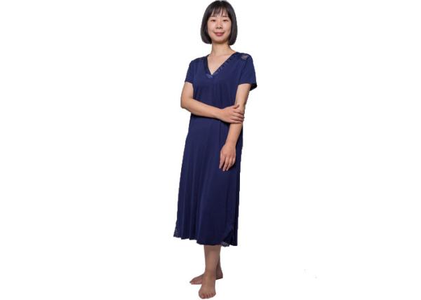 Buy cheap Romantic Ladies Night Dresses Sleepwear , Short Sleeve Summer Pjs For Ladies from wholesalers