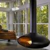 Buy cheap Indoor Decorative Wood Burning Suspended Ceiling Mounted Hanging Fireplace from wholesalers