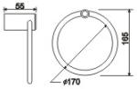 Bathroom Chrome Towel Rack Stainless Steel 304 Modern Circle Towel Hanger
