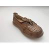 Buy cheap Lady brown breathable hollow lace-up comfortable women's shoes with soft soles from wholesalers