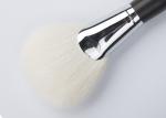 Goat Hair Fan Luxury Makeup Brushes With Nature Ebony Handle / Brass Ferrule