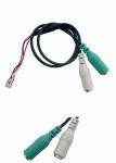 Black 3.5mm RCA Audio Video Cable Customizable Length With PVC Jacket