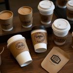 Buy cheap Eco-friendly disposable double wall corrugated paper cup customized water-based from wholesalers