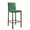 Buy cheap Modern Indoor Kitchen Barstool Chair Straight Back In Black Leather from wholesalers