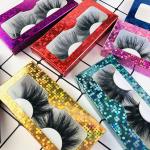 3D Wispy Natural False Eyelashes 0.10mm Thickness Colorful Silk