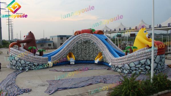 Buy cheap Attraction Commercial Bounce House Water Slide For Children High Safety from wholesalers