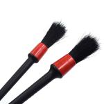 Smooth Surface Hog Hair Brush / Car Detailing Wheel Brush Round Shape