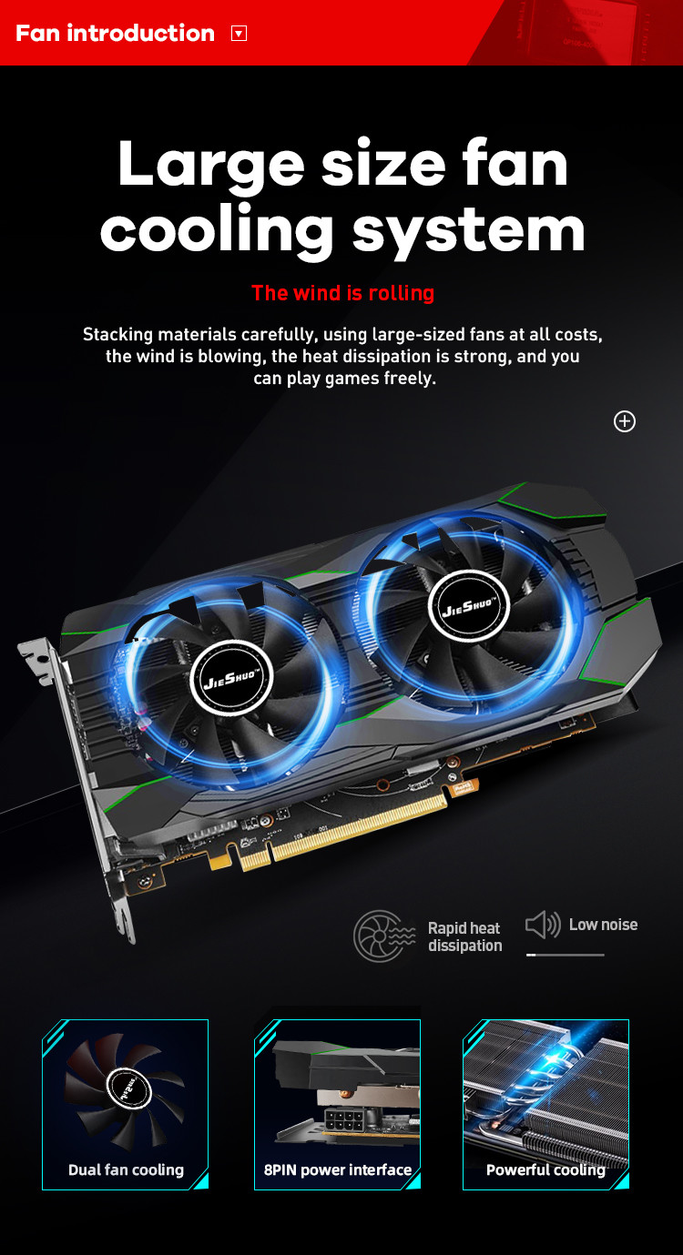 Jetsuo RTX 2070 Discrete Game Desktop Computer Graphics Card 8GB GDDR6 256bit