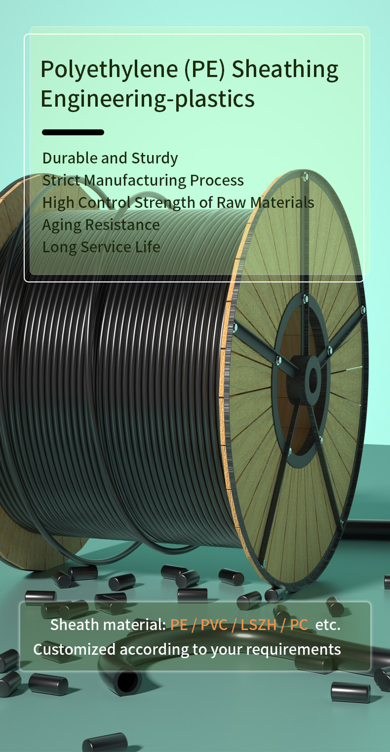 GYFTA53 Singlemode G652D Non-Metallic Material Water Proof Armored Fiber Optic Cable