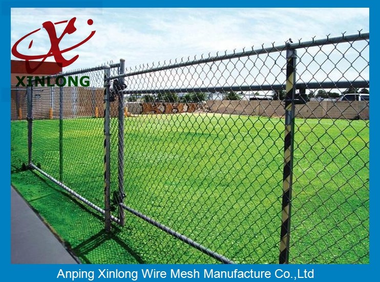 School Chain Link Fence / Hot Dipped Galvanized Chain Link Security Fence
