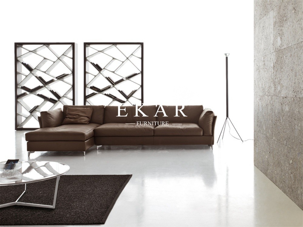 European Style Modern Leather Sectional L Shaped Sofa
