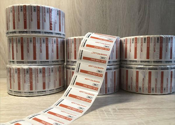Private glossy self adhesive vinyl waterproof PP vial label roll printing