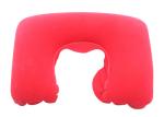 Inflatable Airplane Pillow Bright Red Color , Neck Travel Pillow With PVC