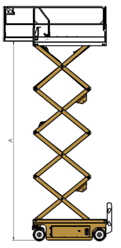 Tilt Protection Scissor Lift With Extendable Platform Proportional Control