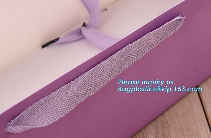 Customcolor life garment grocerybag set flower carrier purple blue pink shopping paper gift bag with logo printed, bagea