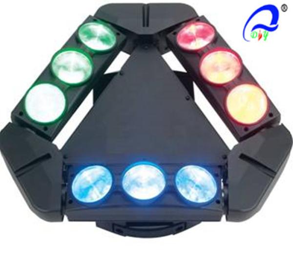Buy cheap 9 Heads 10W 4in1 RGBW LED Spider Moving Head Stage Light Quad - Color 5 Degree from wholesalers