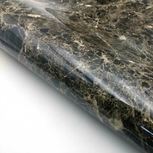 Marble Effect High Gloss Self-Adhesive Vinyl Film For Countertop And Furniture