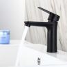 Buy cheap SUS304 Stainless Steel Single Hole Single Handle Basin Mixer in Matte Black Chrome SN Gold from wholesalers